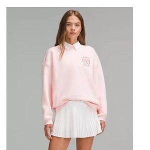 Lululemon heavyweight fleece tennis club size large in strawberry milkshake
